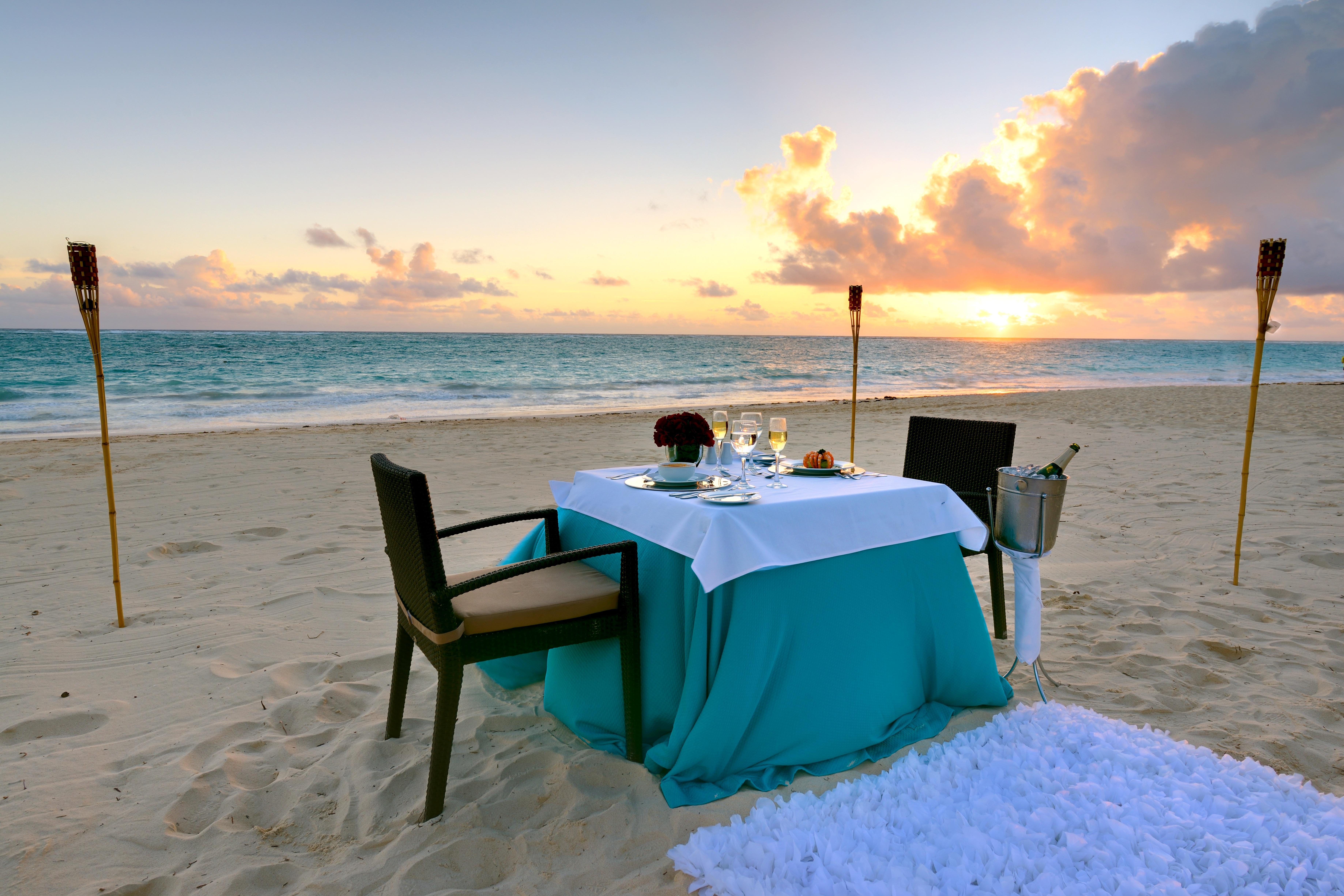 Occidental Punta Cana Exterior photo Sunset dinner at the beach